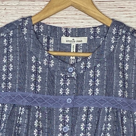 NWT Emmie Rose Chambray Sleeveless Top Sz L - Picture 7 of 15